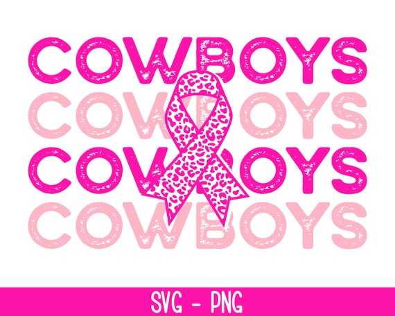 Cowboys Cancer Svg Printable Cowboys Stacked Breast Cancer - Etsy