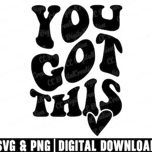 Você tem este Svg, letras onduladas Svg, coração Svg, download digital, Stacked Svg, Positive Quote Svg, Inspirational Svg, Cricut Files