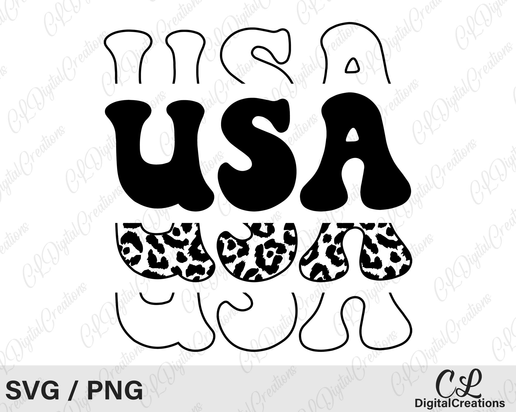 USA Svg Printable Leopard Print Svg USA Shirt Svg Retro - Etsy