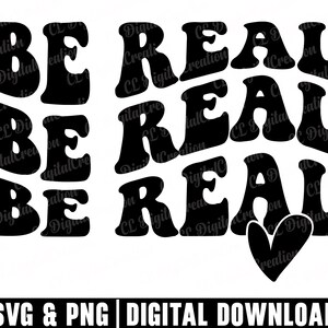 Be Real Svg, Letras onduladas Svg, Worthy Svg, Be Real Word Svg, Self Love Svg, Stacked Svg, Rock Font Svg, Downloads digitais, Cricut Files