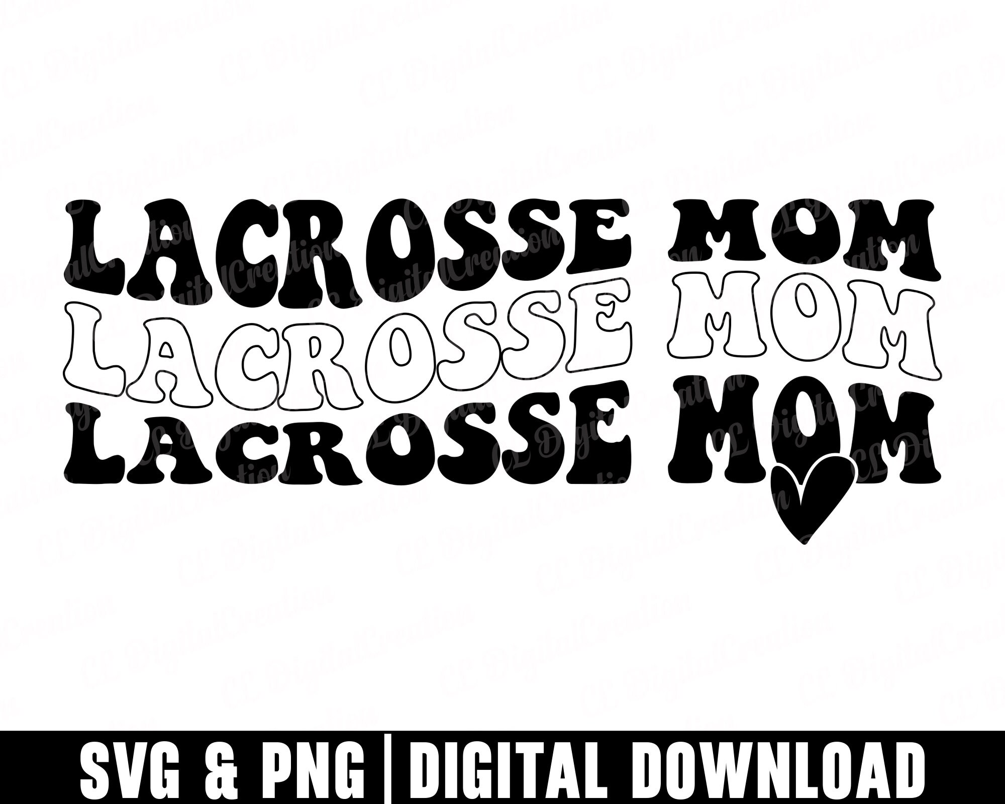 Lacrosse Mom Svg, Stacked Svg, Heart Svg, Lacrosse Svg, Sports Svg, Mom