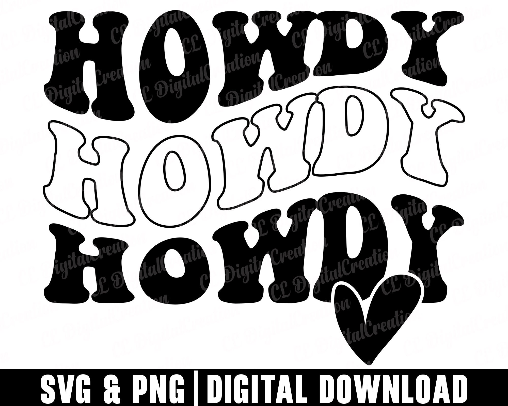 Howdy Svg, Western Svg, Digital Download, Cowboy Svg, Wavy Letters Svg, Howdy Saying Svg