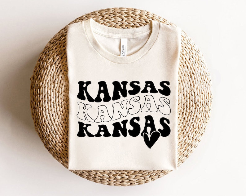 Kansas Svg, Stacked Svg, Heart Svg, US States Svg, America Svg, Kansas ...