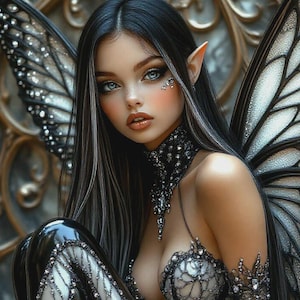 Black Fairy of Shadows and Whispers Spirit Companion, Dream Guidance, Mystic Glamour, Connection to the Fae Realms Spirit Binding