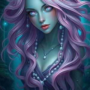 Celestial Mermaid of Forgotten Oceans Spirit Companion, Dream-Crested Siren, Water Spirit Binding, Dream Realm Spirit Keeping
