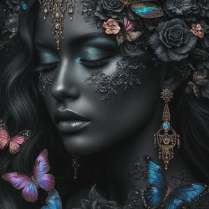 Dark Arts Faery Princess of the Velvet Veil, Feminine Power, Transformation Spirit Companion, Glamour, Divination Spirit Binding
