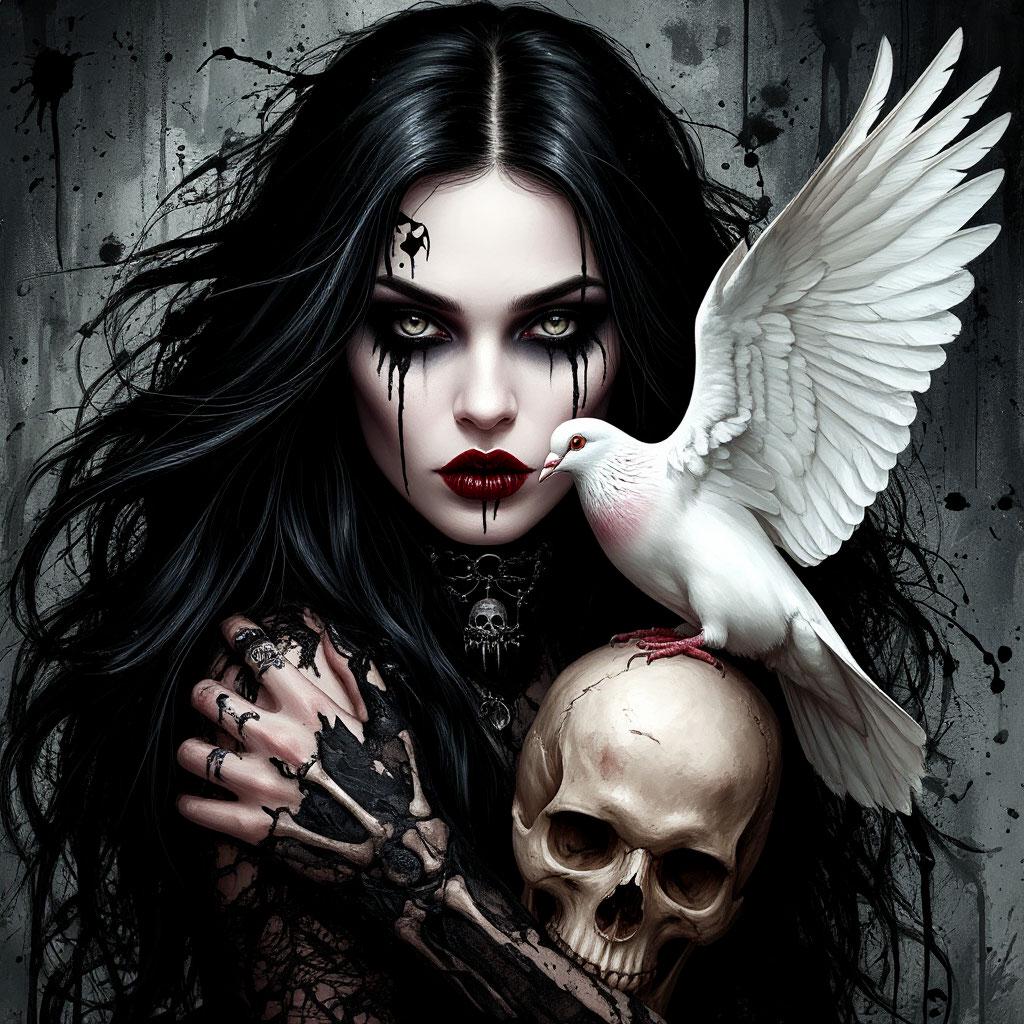 Gothic Witch Spirit Companion, Transformation, Rebirth, Necromancy Spirit Binding, Ancestor's Communication, Emotional Release