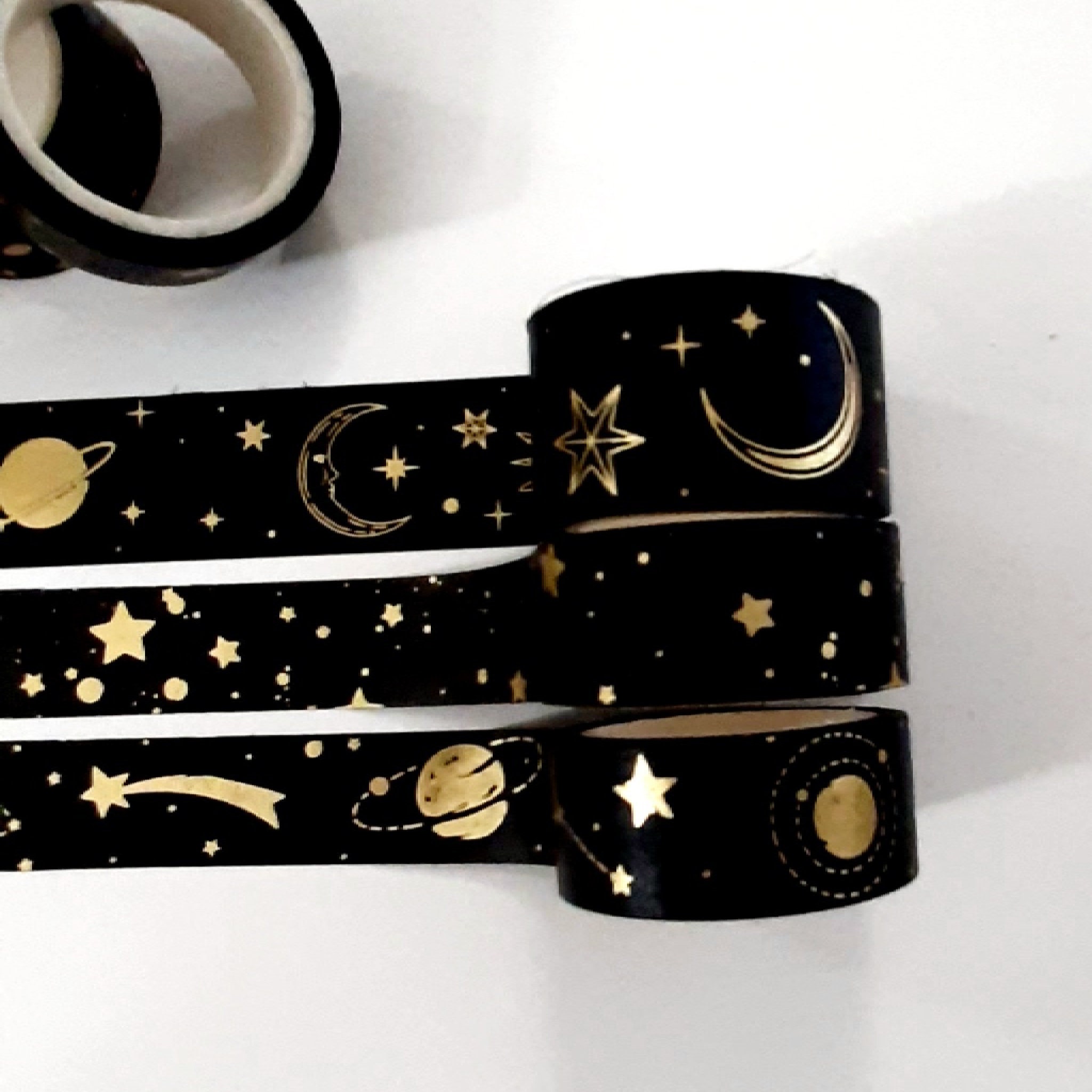 YUBBAEX Galaxy Washi Tape Set Purple Stars Decorative Tapes Silver Gold  Foil Masking for Arts, DIY Crafts, Journal Supplies, Planners, Scrapbook,  Gift