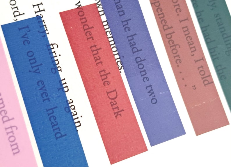 The 6 Single Variety Color Sticky Note Tabs. Annotating Books - Etsy