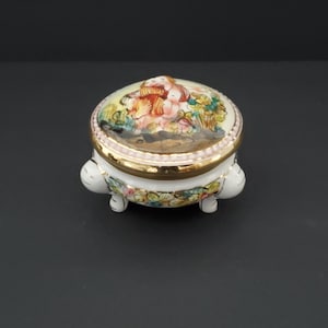 Capodimonte Vintage Trinketbox mit Deckel 1366/106, Made in Italy