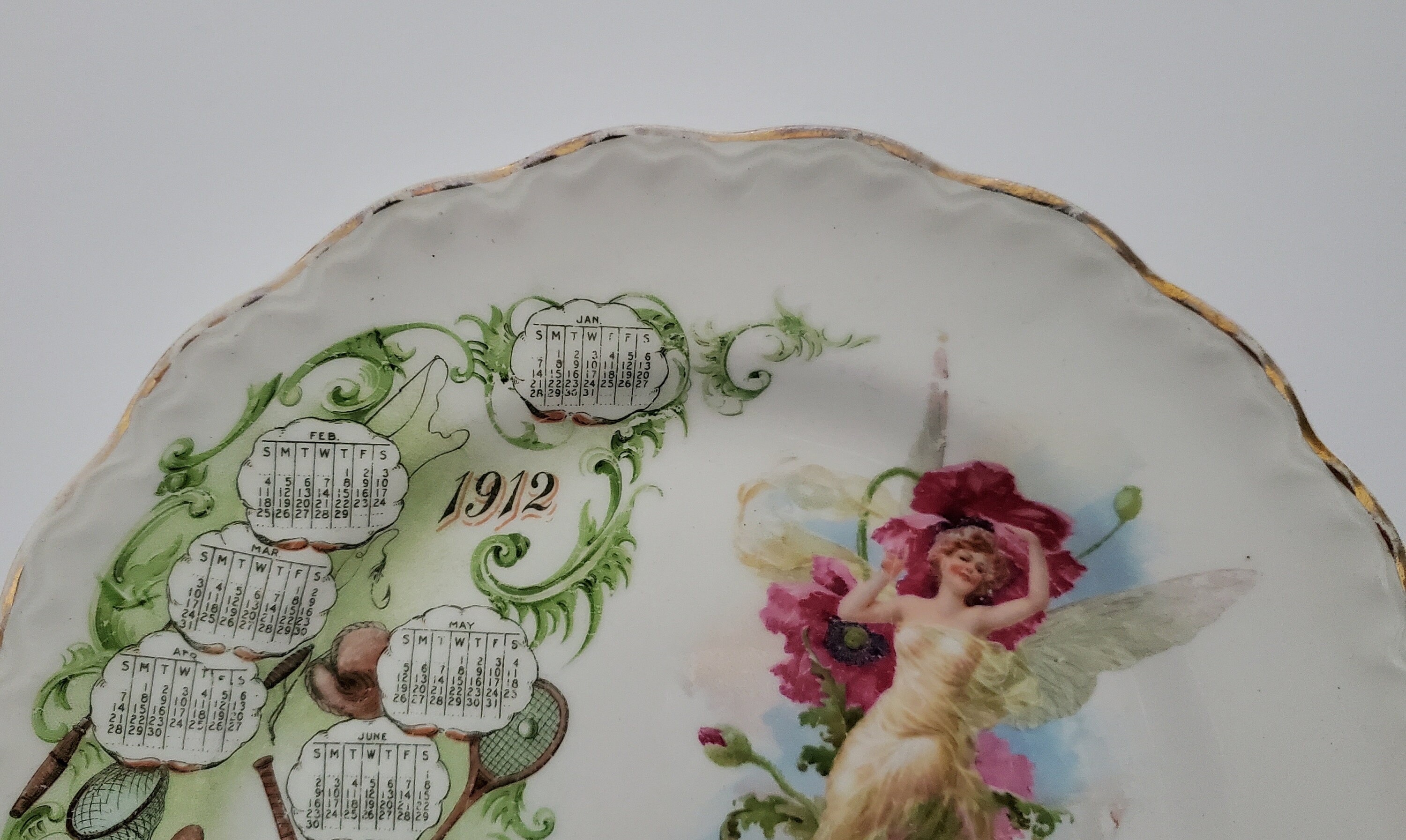 1912 Calendar Plate Leap Year Carnation Mcnicol W.M. Kemp Etsy