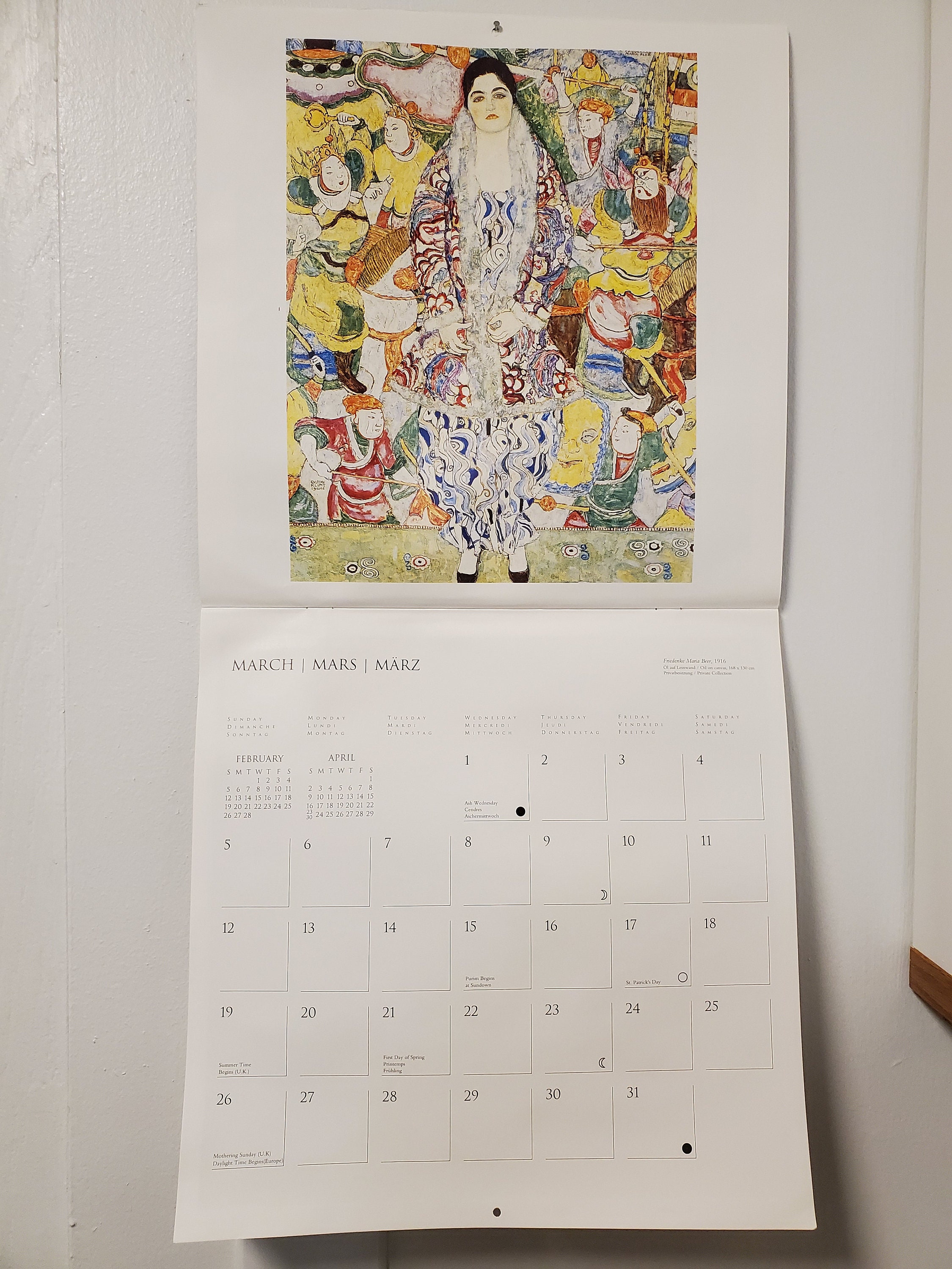 1995 グスタフ・クリムト カレンダー - Etsy 日本