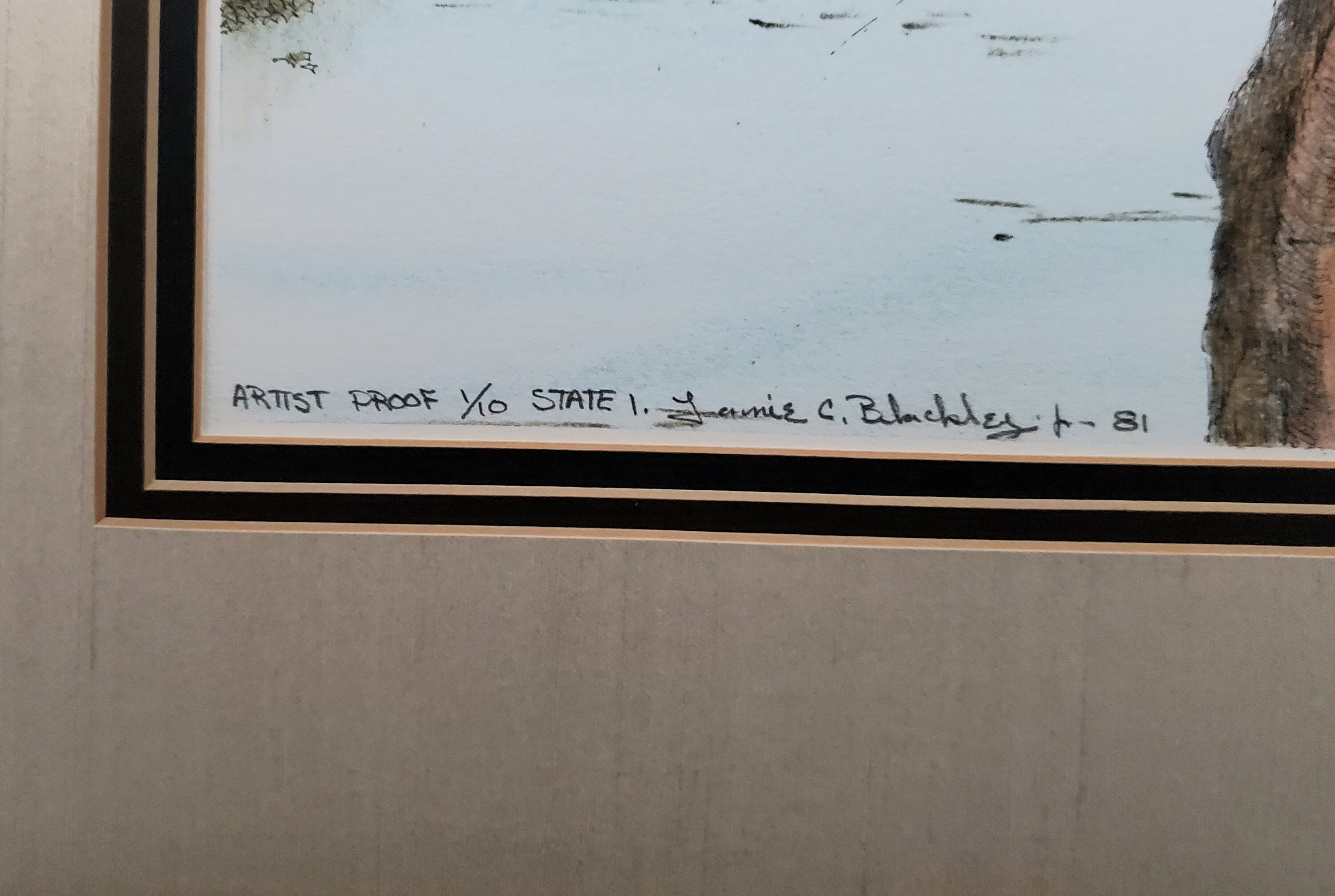 1981 Lonnie Blackley Jr. Signed Artist Proof State I Hand-colored