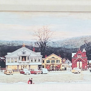 1992 Norman Rockwell Print on Canvas "Home for Christmas" (1967), Norman Rockwell Gallery