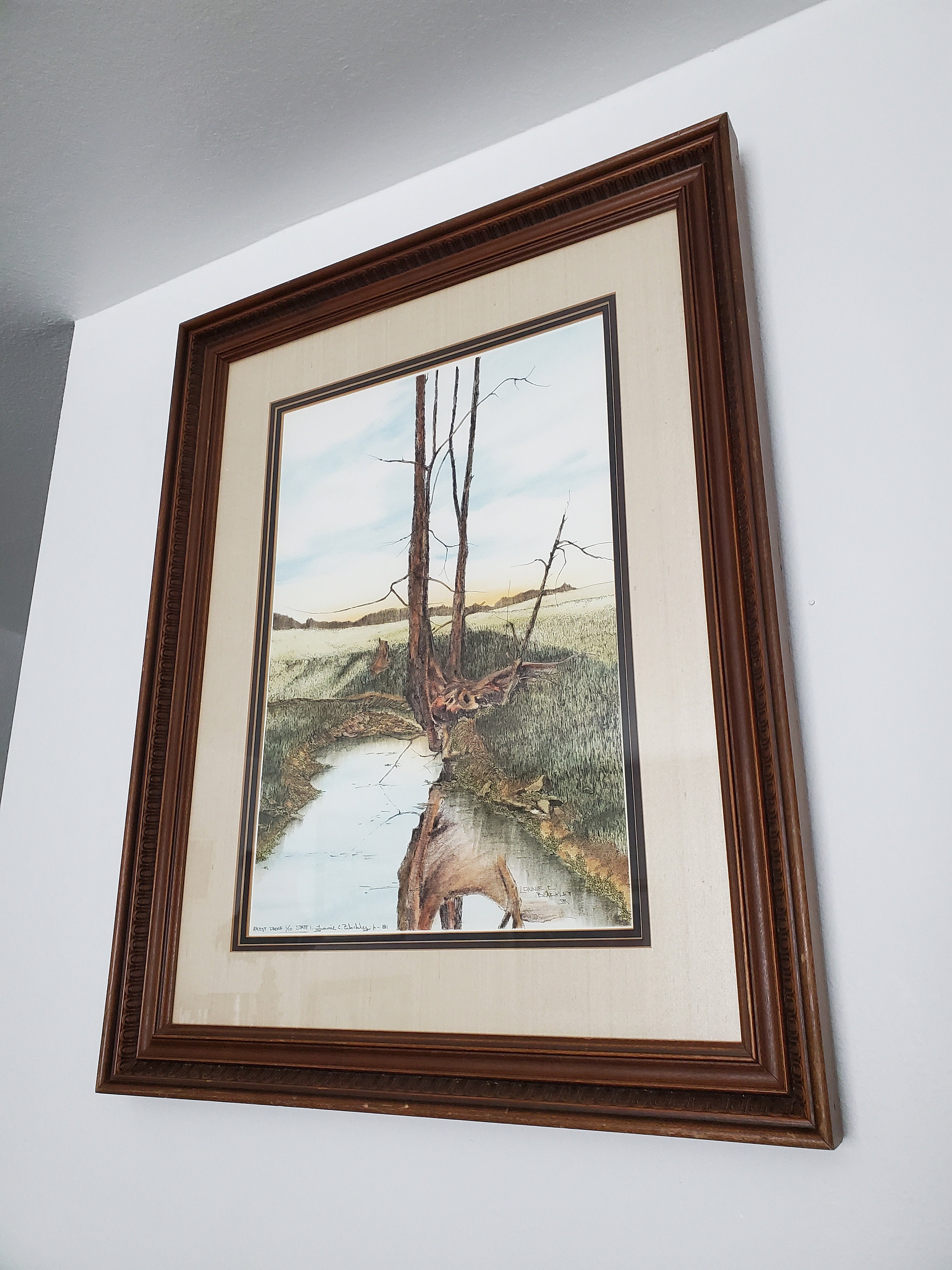 1981 Lonnie Blackley Jr. Signed Artist Proof State I Hand-colored