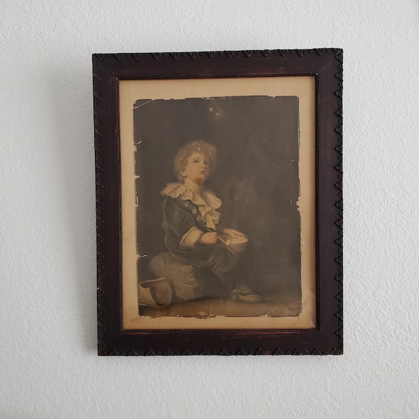 19th Century Sir John Everett Millais "Bubbles" Framed Print