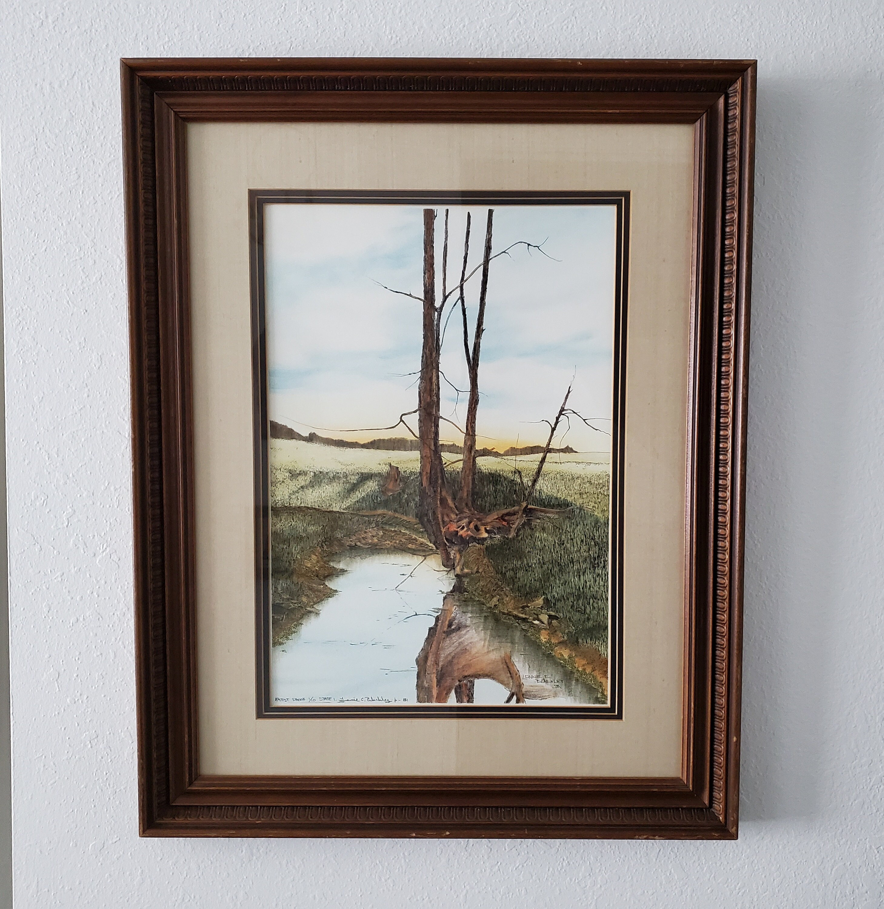 1981 Lonnie Blackley Jr. Signed Artist Proof State I Hand-colored