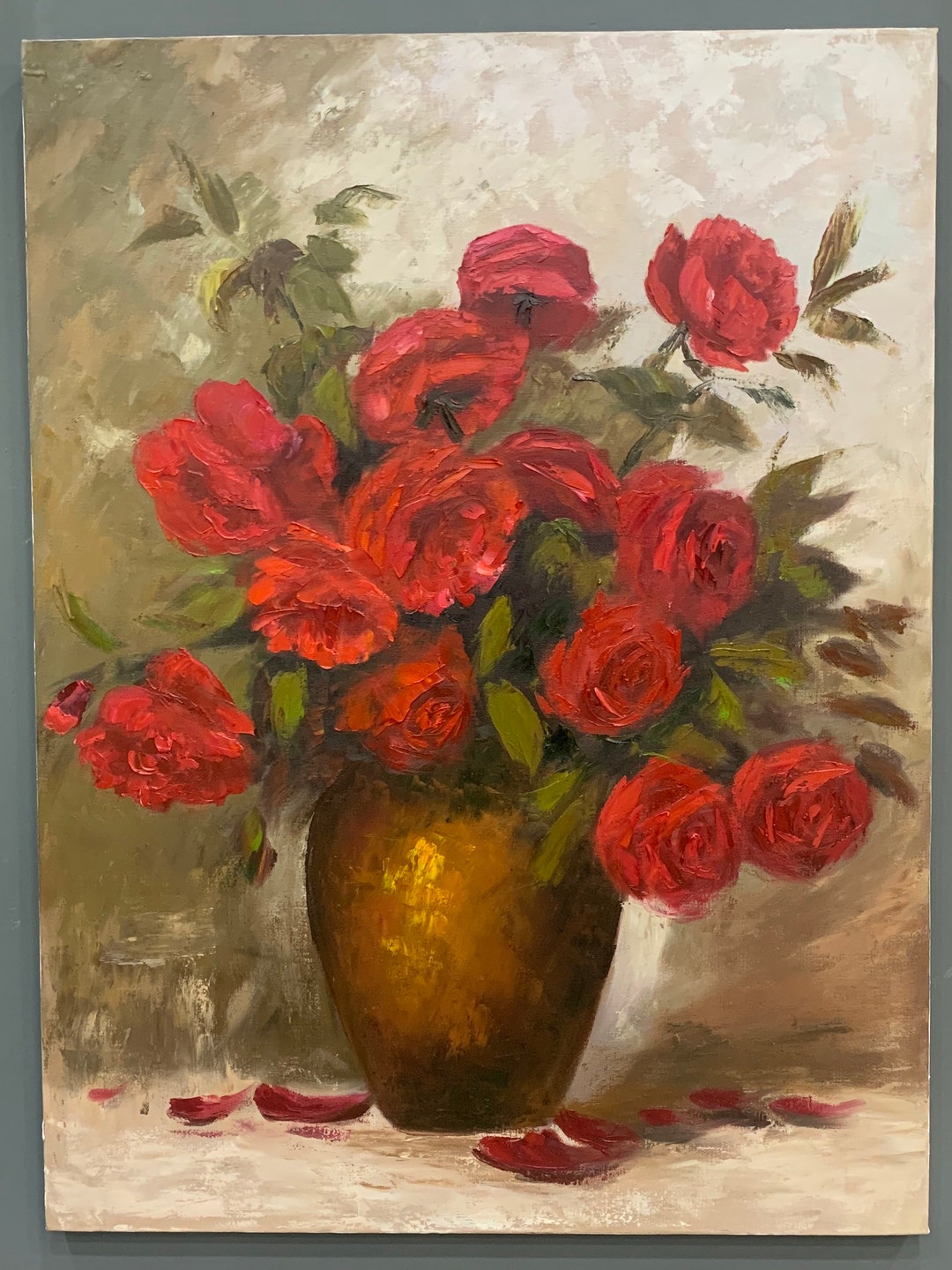 Queen of Flower Original Version Oil Painting Flowers Etsy