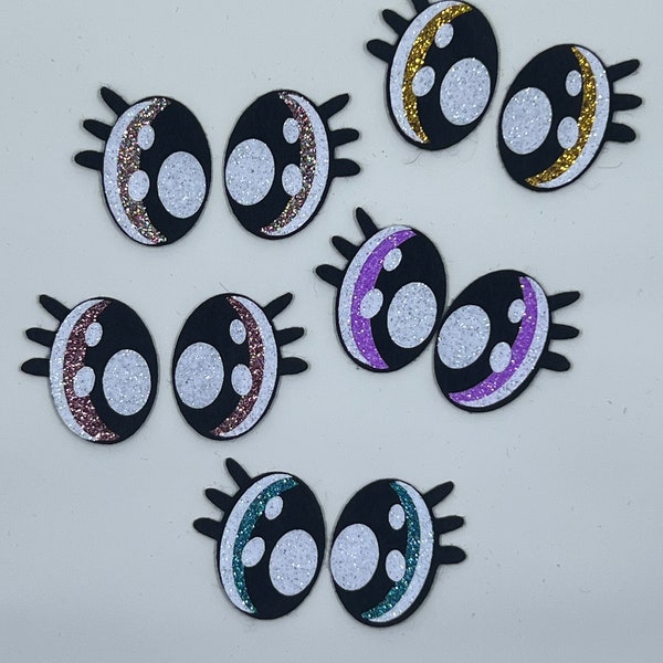 Felt Eyes Lashes Assorted Sizes and Colors 25mm 30mm 35mm