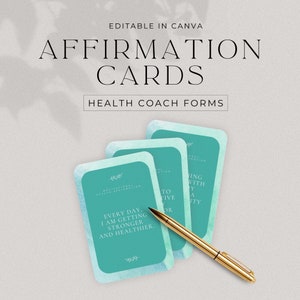 Affirmationskarten für Gesundheitscoach, Gesundheitsbewusstsein, Gesundheit und Wellness, Affirmkarte Digital, Gesundheitscoach, Motivationskarten, DD-CH03