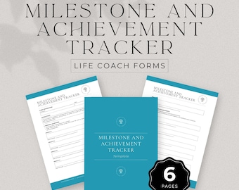 Meilenstein- und Erfolgs-Tracker für Life Coach, Ziel-Tracker, Fortschritts-Tracker, Canva-Vorlage, Entwicklungsfortschritt, DD-LC01