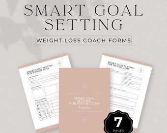 Smart Goal Setting Template, Productivity Planner, Goal Setting Planner, Smart Goal Tracker, Smart Goal Planner, Editable Template, DD-WC01