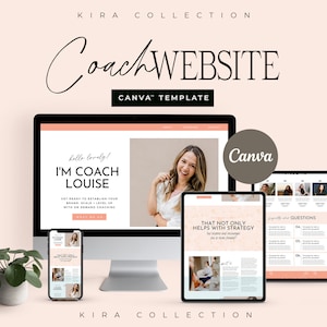 Bright Fresh canva coaching website template, Coach program sales page professionally branded and ready to use, DD-C04
