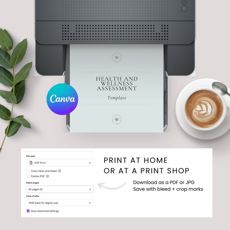 a printer with a cup of coffee next to it