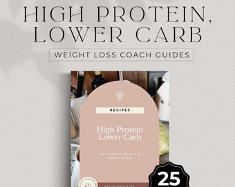 Weightloss Coach High Protein Lower Carb Template, High Protein Diet, Low Carb Food List, Healthy Recipes, Diabetes Food List, DD-WC02