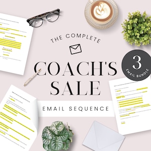 Coaching Email Sequence Template Prewritten Sales Copy for Coaches Client Welcome Funnel Editable Canva Email Marketing Starter Kit