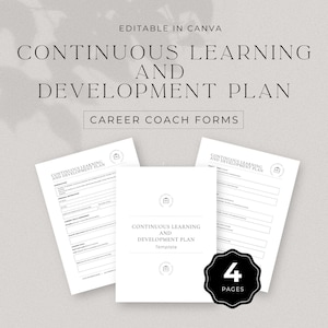 Career Coaching Development Plan Client Action Worksheet Growth Strategy Template Editable Canva Resource for Digital Coaches