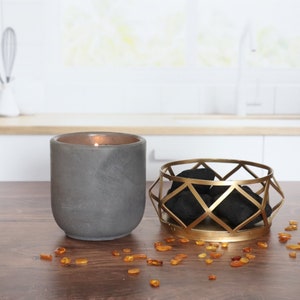 Patchouli geurkaars | Sojawaskaars | Betonnen kaars | Betonnen woondecoratie | Zelfzorgcadeau | Lichaamspositief | Bruids douche cadeau