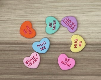 Conversation Heart Eyeglass Charms