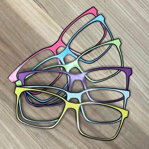 Black Outline Pop Art Eyewear Toppers for Interchangeable Magnetic Glasses