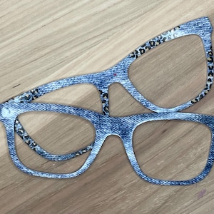 Surmatelas en jean pour lunettes magnétiques interchangeables