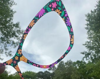 Przezroczysta elastyczna nakładka na szklanki magnetyczne – Kwiatowa