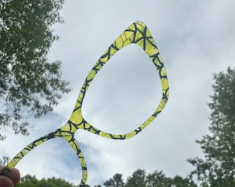 Transparante flexi-top voor magnetische glazen: groene spinnenwebben