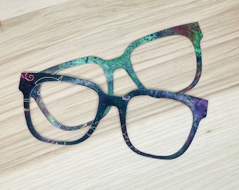 Dark grunge magnetic tops for interchangeable glasses