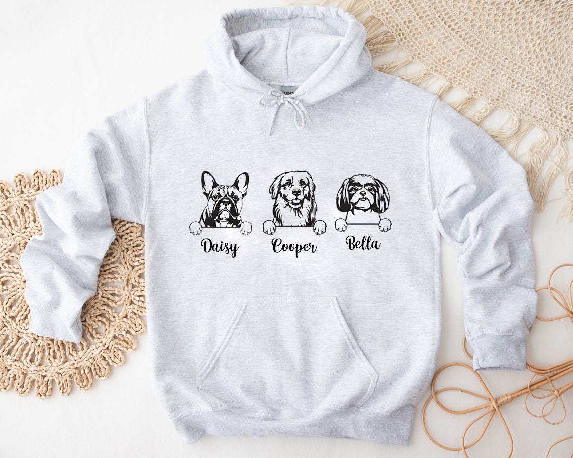 Custom Dog Face Hoodie, Dog Mom Jacket, Dog Lover Hoodie, Dog People