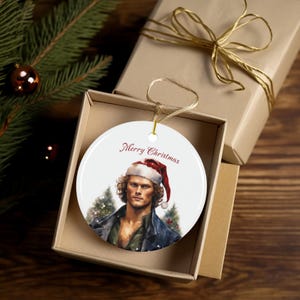 JAMIE FRASER Christmas Ornament, 2-Sided Print, Holiday Decoration Gift, Series Fan Gifts, Collectable Ornament