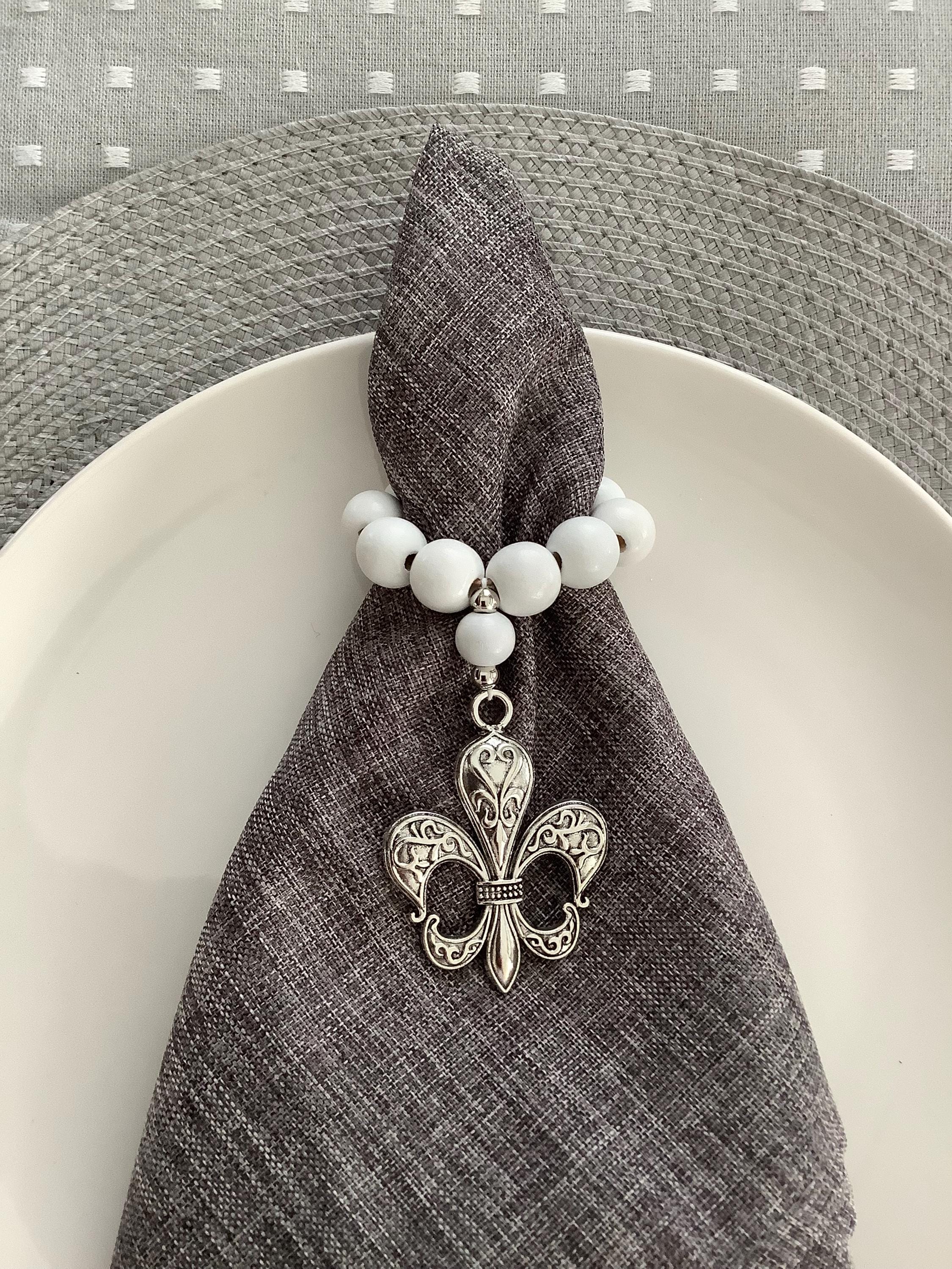 Mardi Gras Beads Napkin Rings - Etsy, image size:2250x3000