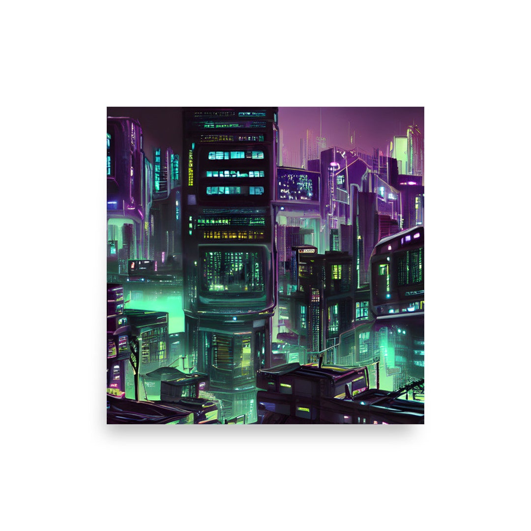Cyber City Slums Collection Original Scifi Artwork Poster - Etsy