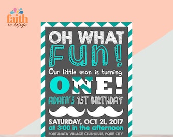 Personalized Little Man Party Invitation