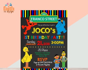 Personalized Sesame Street Invitation | Made to Order