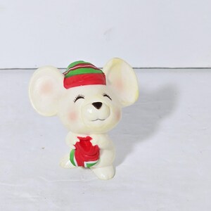 Hallmark 1979 White Mouse - Christmas Merry Miniature