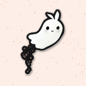 Adesivo de coelho fantasma, kidcore, weirdcore, sacola de doces ou travessuras