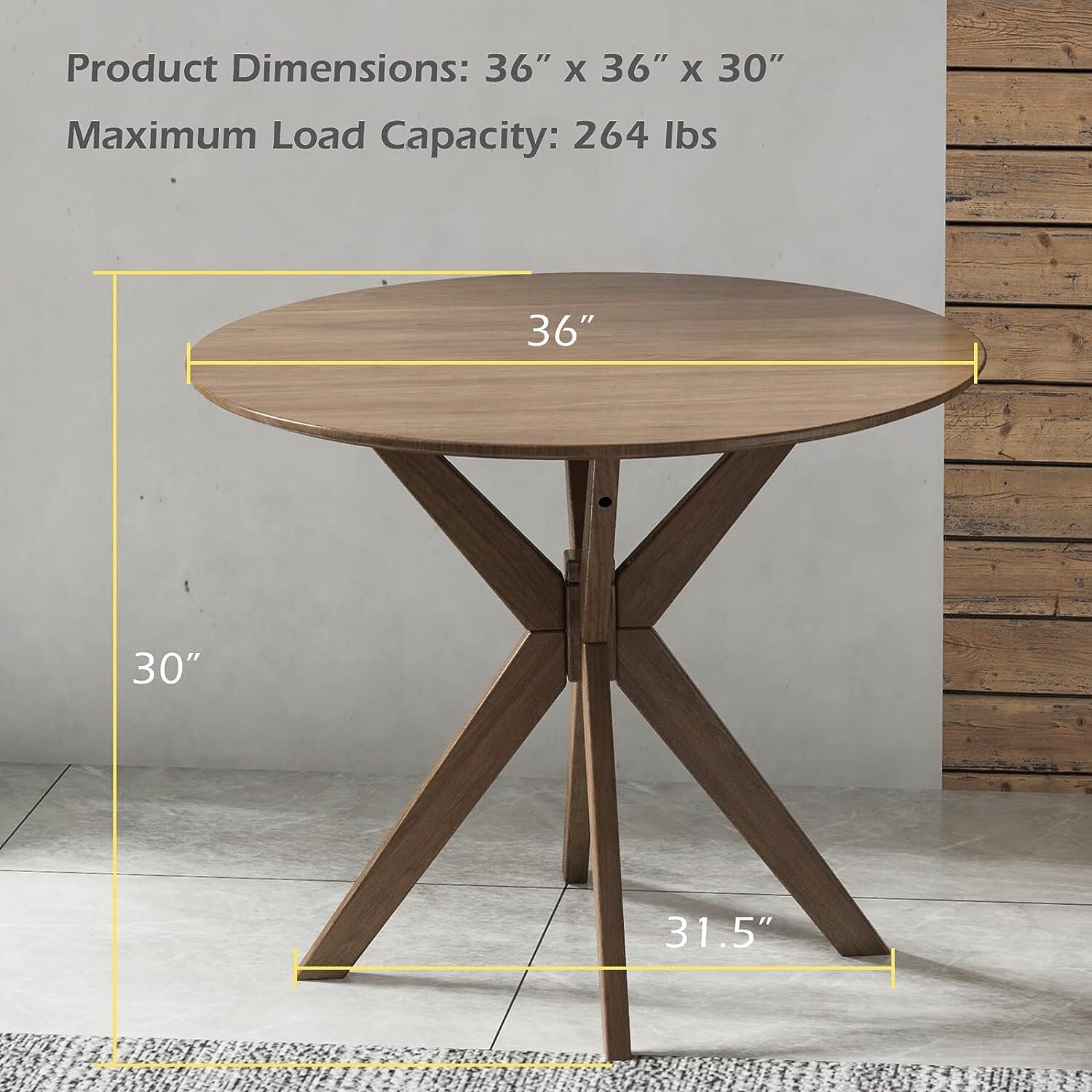 36 inch round farmhouse on sale table