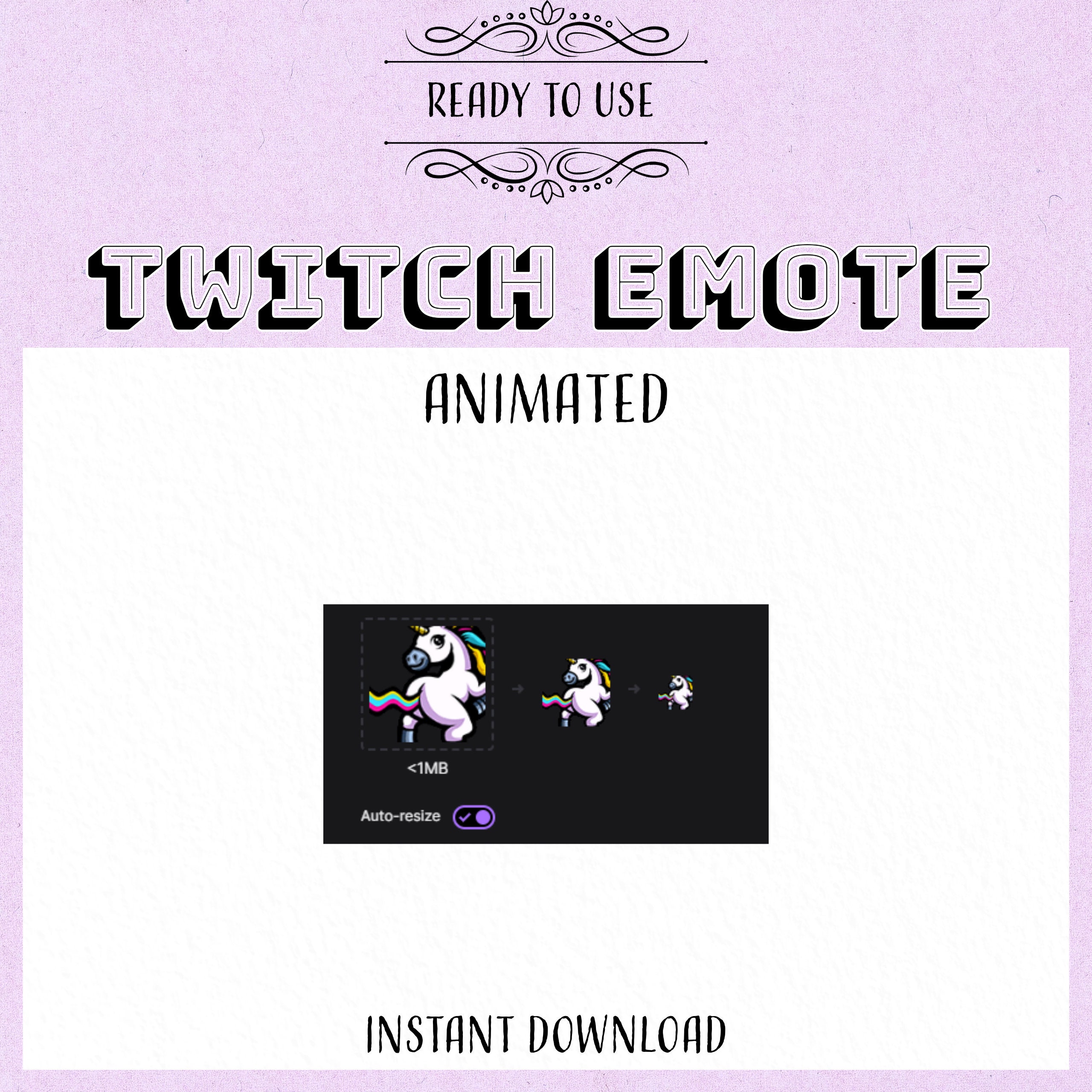 Twerking Unicorn Animated Twitch Emote: GIF Bundle (digital Download ...