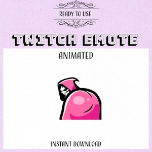 Animated Reaper in Pink Twerking Emote | Dancing Grim Reaper Twitch Emote | 28x28-500x500 GIF Sizes