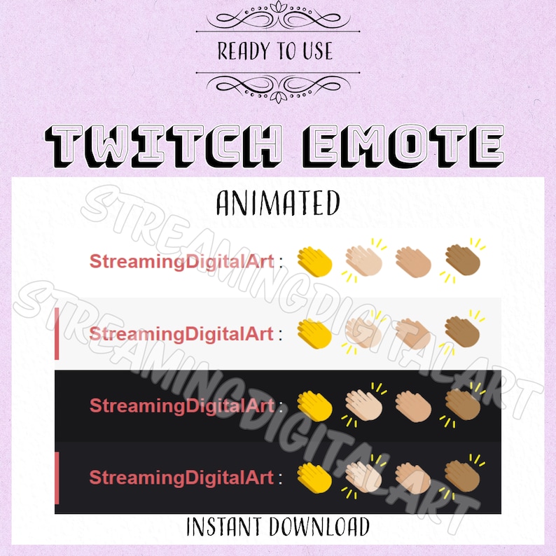 Animated Clapping Hands Emote - 256x256 Gif for Twitch - Applaud With ...